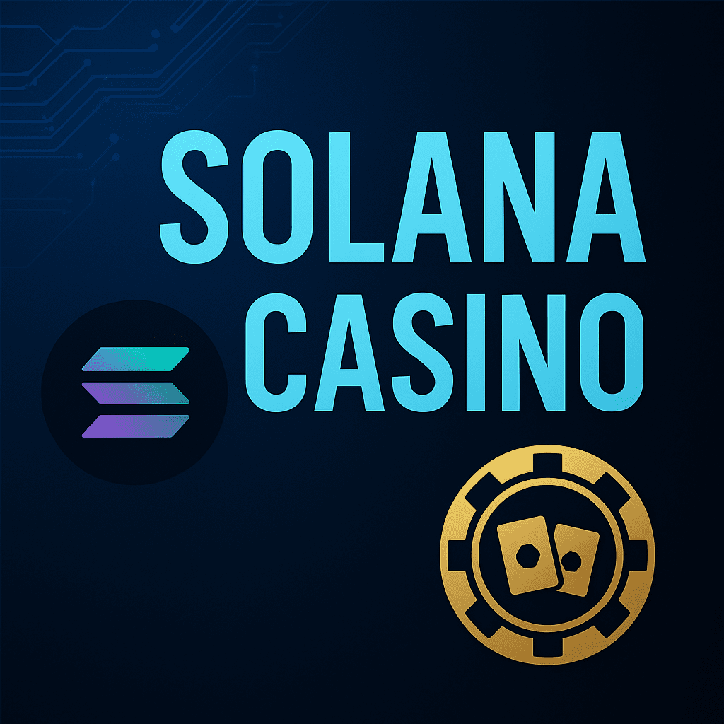 Image showcasing Solana Casino with vibrant colors and elements of sports betting, crypto gambling, and gaming experiences.